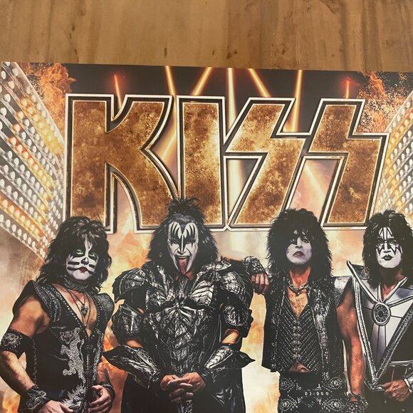 Kiss Lot. End of the Road Official Poster, Gene Simmons Print, Vtg Button - Picture 2 of 7